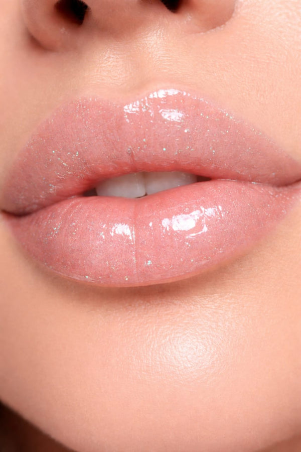 DOTDHAAAT β Luxury High-Shine Clear Silver Glitter Lip Gloss